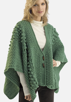 Crochet Aran Toggle Wrap