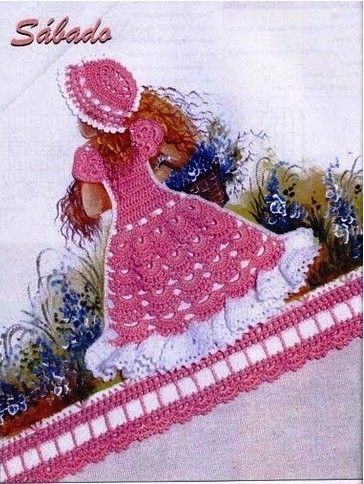 Crochet Doll Dress Applique Patterns