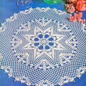 Crochet Tablecloth Pattern - Large Lace Dolly