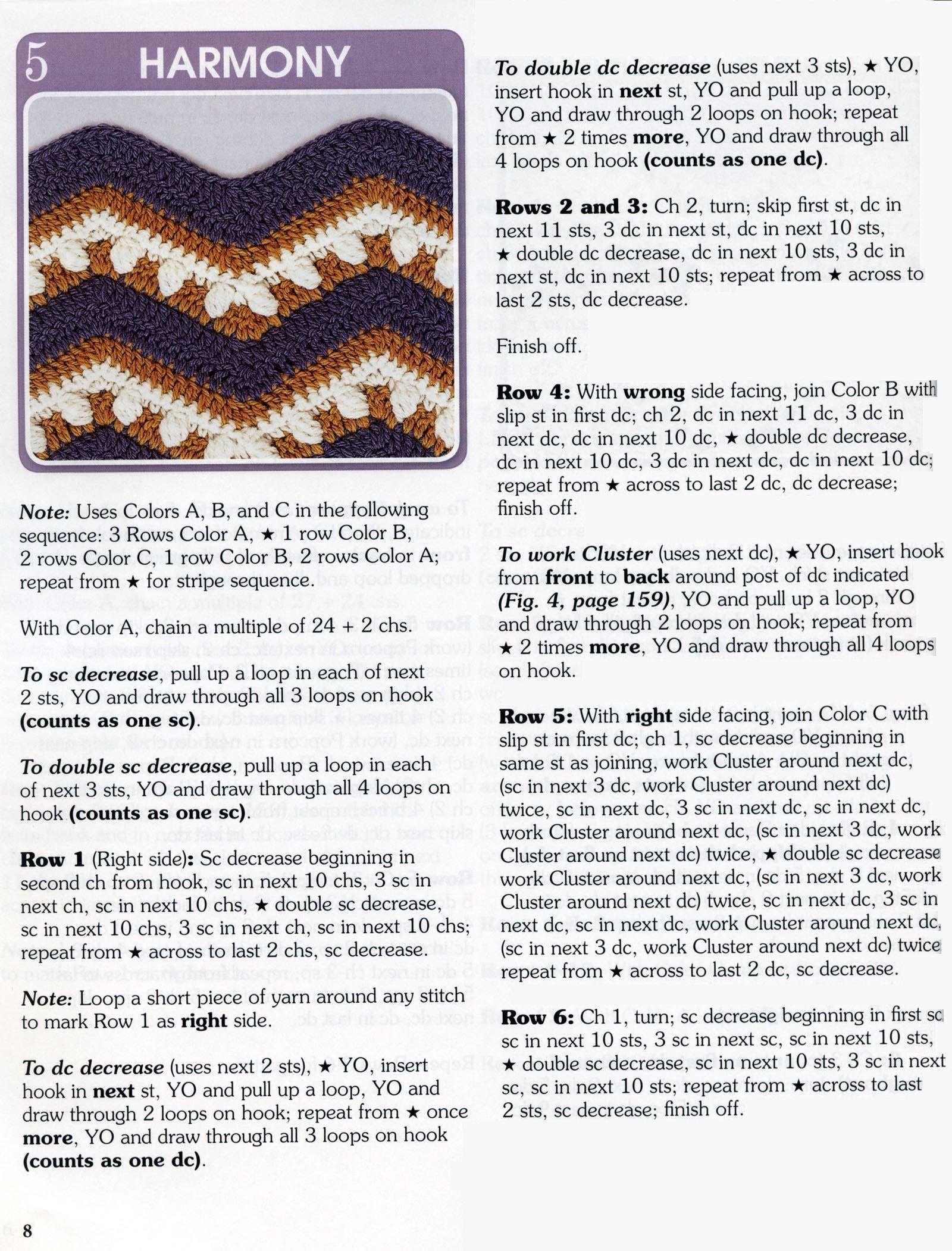 Crochet Wave Pattern Stitch 1