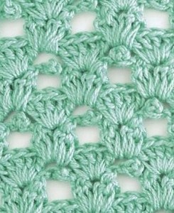 Crow's feet openwork crochet stitch