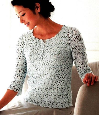 Elegant Crochet Blouse for Ladies
