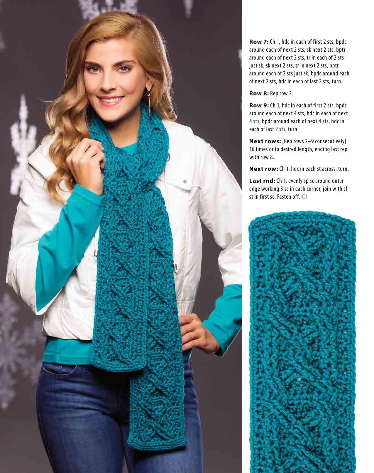 cable scarf crochet 1