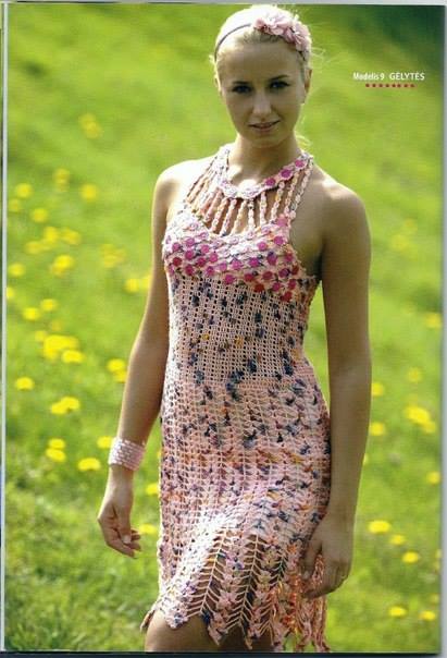 colorful crochet dress