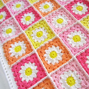 crochet blanket daisy