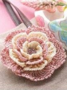 crochet flower multi layer