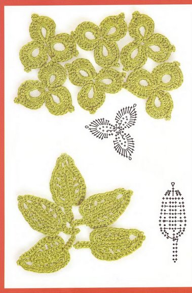 crochet leaves 1