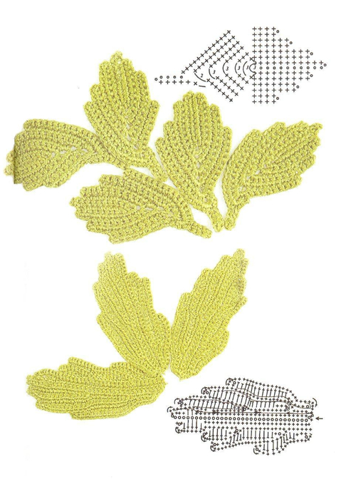 crochet leaves 2