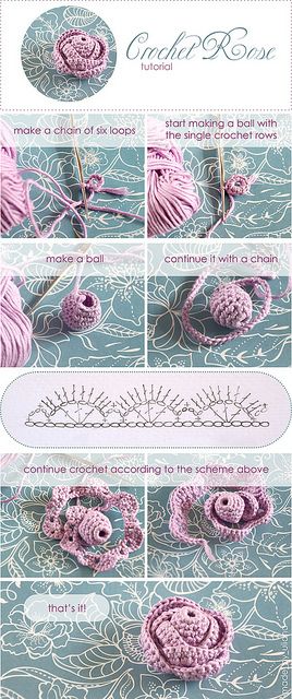 crochet rose tutorial