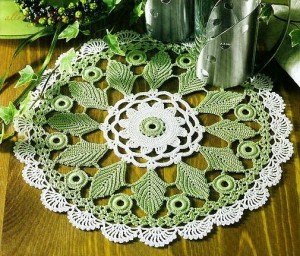 leaf doily crochet