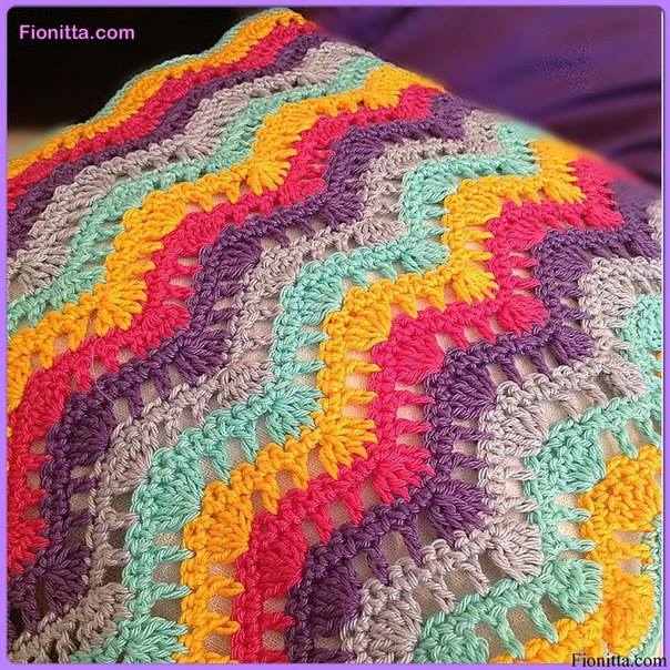 ripple pillow crochet 1