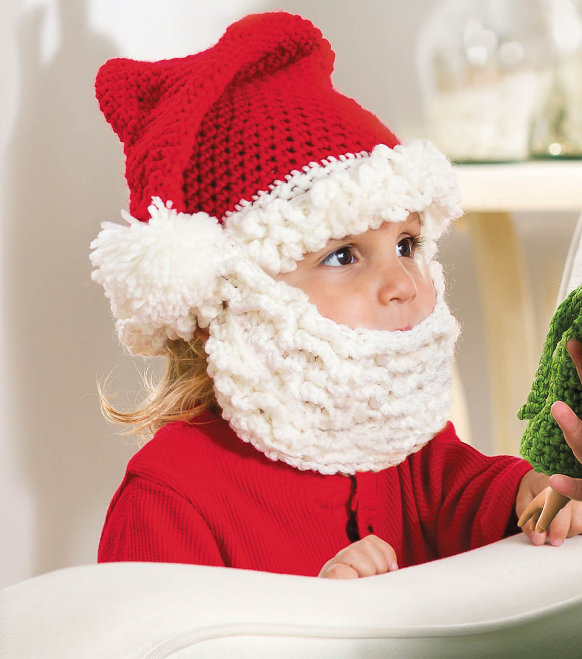 santa hat and beard crochet free pattern