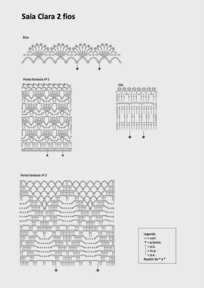 short skirt crochet lace pattern