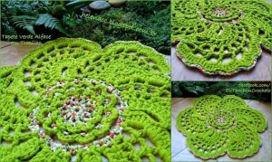 spiral flower doily