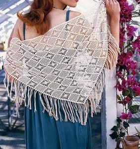 Crochet-Shawl-Pattern diamond stitch