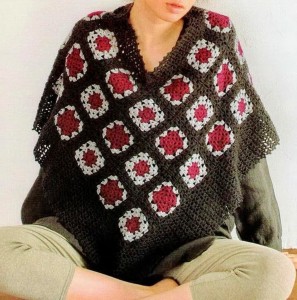 Free Granny Square Crochet Poncho Pattern