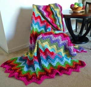 Granny Cheveron afghan