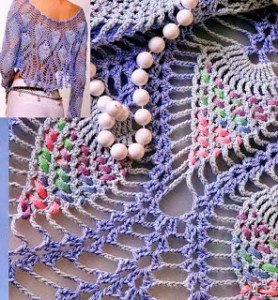 Pineapple Lace Bolero Crochet Pattern 1