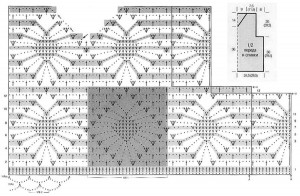 Women's-Vest Crochet-Free-Pattern diamond stitch 1