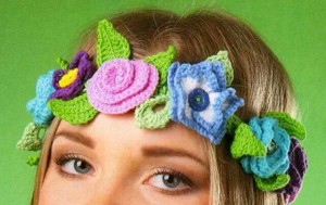 crochet flower headband