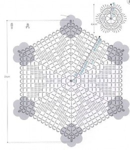 crochet hexagonal doily flowers 1