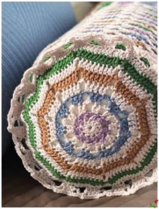 crochet round pillow roll pattern