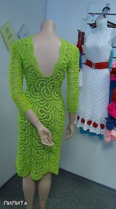 fancy crochet dress pattern back