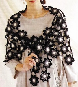 flower motif shawl crochet