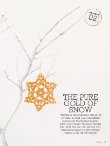 gold crochet oranment christmas 1