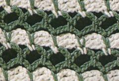 green white crochet stitch