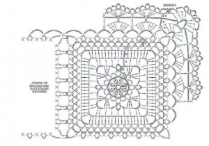 pretty square blanket motif crochet