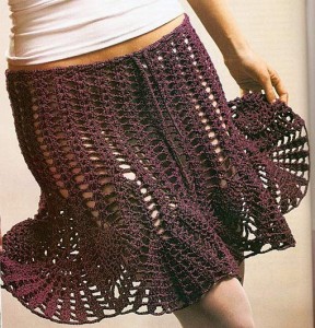 simple mesh crochet skirt