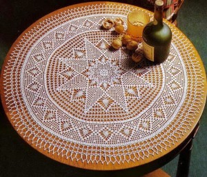 star in a circle doily croche