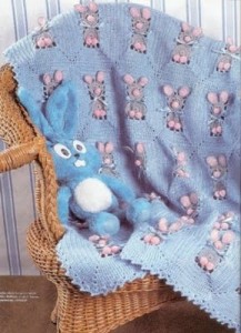 bunny crochet baby blanket pattern