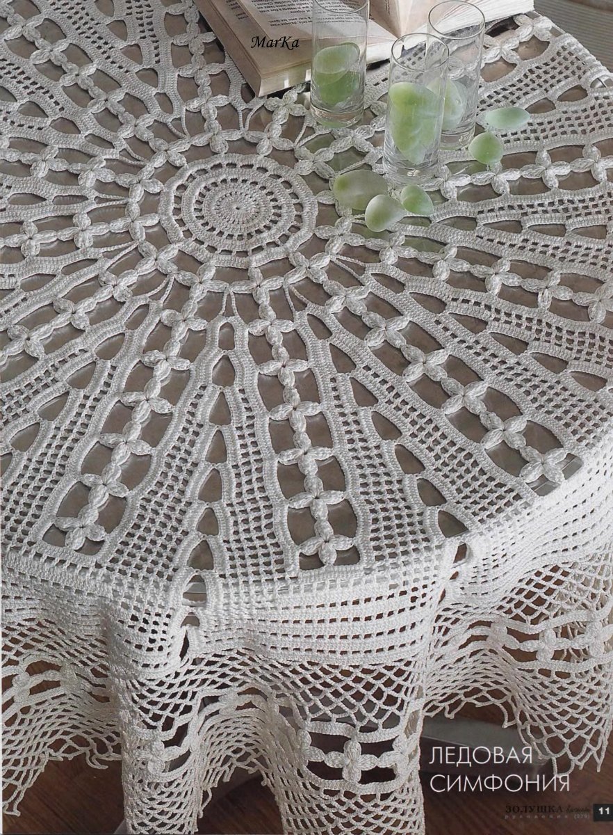 Crochet Tablecloth for Round Table ⋆ Crochet Kingdom