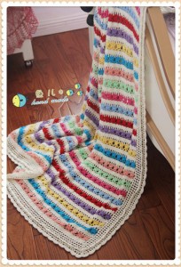 colorful striped afghan blanket pattern 2