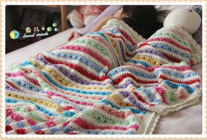 colorful striped afghan blanket pattern