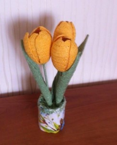 crochet tulips