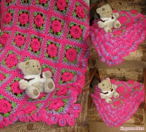 flower square blanket crochet pattern
