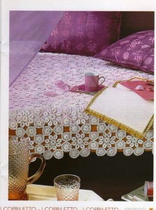 lace flowers bedspread crochet pattern