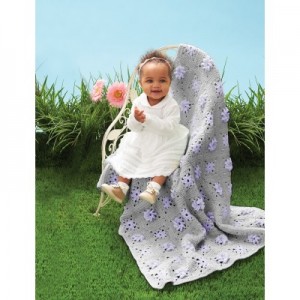 Field of Flowers Free Crochet Baby Blanket