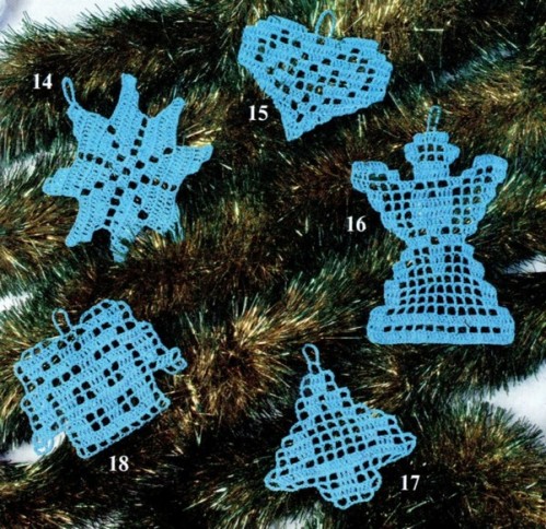 Various decorations for tree crochet patterns free