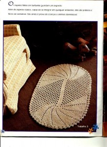 crochet oval floor rug pattern