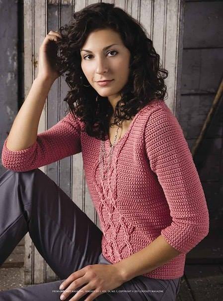 Cabled Sweater Crochet Pattern ? Crochet Kingdom