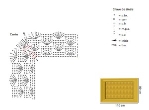 cropchet fan mat pattern 1