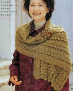 fancy stitch stole crochet pattern free