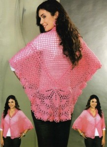 pink shawl crochet pattern free