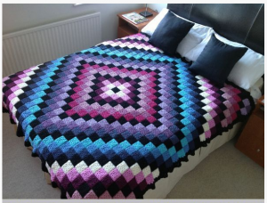 Patchwork Crochet Free Pattern Diamond Design