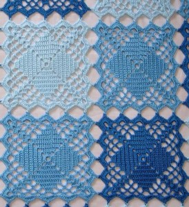 blue squares crochet quilt pattern 1