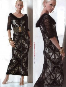 lace crochet squares dress